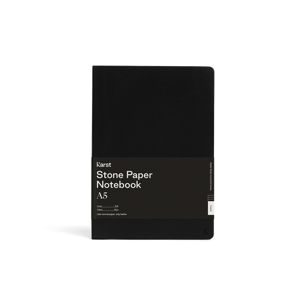 Karst: A5 Stone Paper Notebook Black - Lined