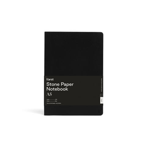 Karst: A5 Stone Paper Notebook Black - Lined