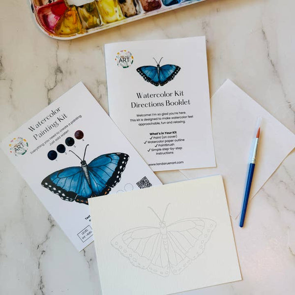 Watercolor Kit: Morpho Butterfly