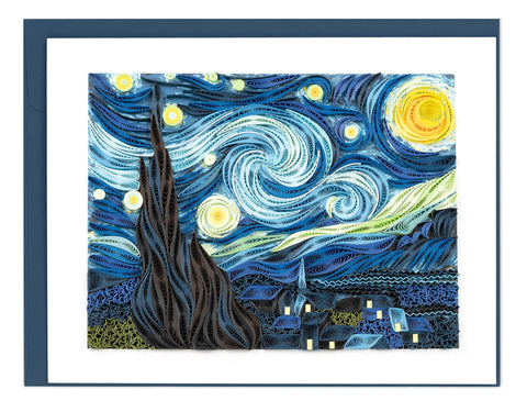 Quilled - Starry Night Notecard