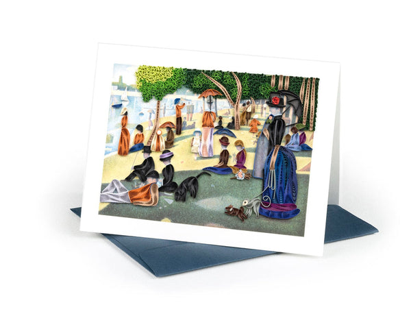 Quilled - A Sunday Afternoon on the Island of La Grande Jatte  Notecard