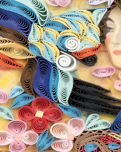 Quilled - Lady with Fan Notecard