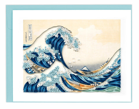 Quilled - The Great Wave off Kanagawa Notecard