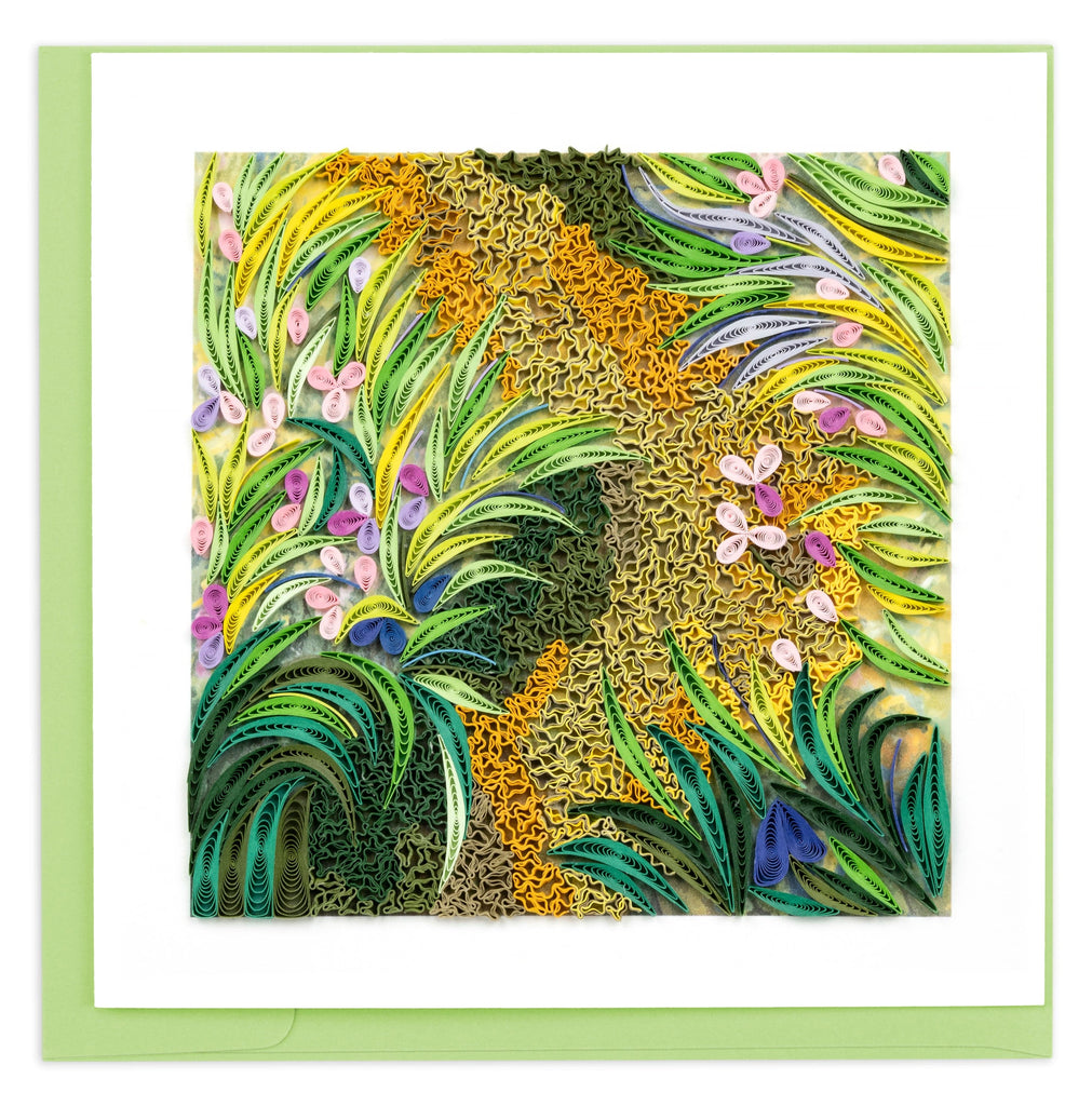Quilled - The Path Through the Irises Notecard