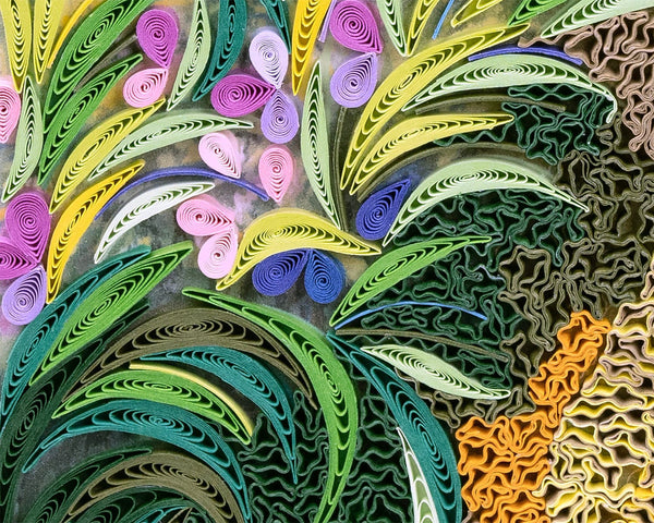 Quilled - The Path Through the Irises Notecard