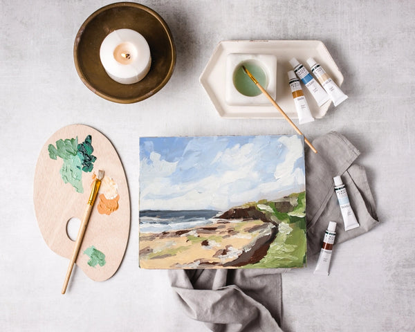 Seashore Path Painting Kit, Impressionist Painting Kit