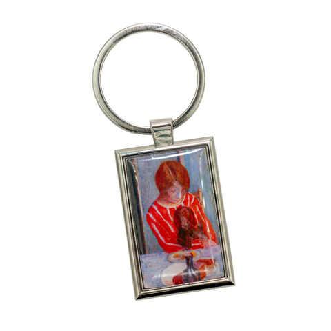 Woman with Dog Key Chain