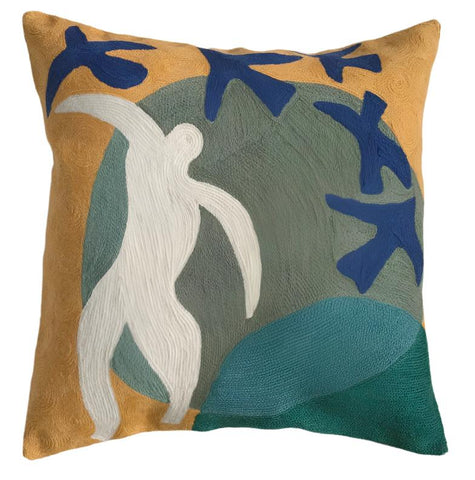 Matisse Inspired Man & Bird Pillow