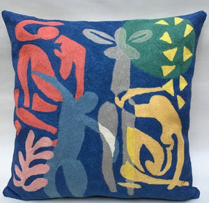 Matisse Blue Multiple Figure Pillow