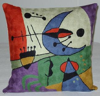 Miro Inspired #13 Moon Pillow