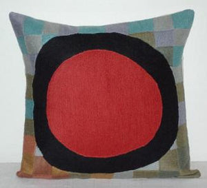 Miro Red Circle Pillow