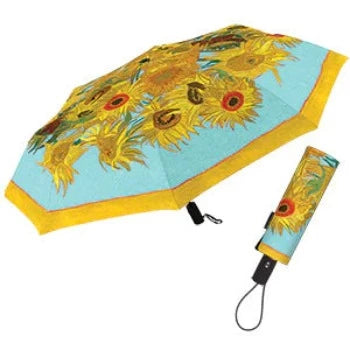 Van Gogh's Sunflowers Folding Travel Umbrella